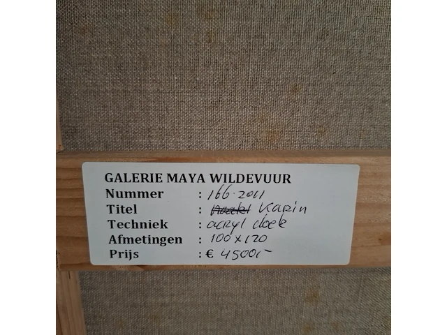 Acryl schilderij, maya wildevuur, karin, 1988 - afbeelding 8 van  8