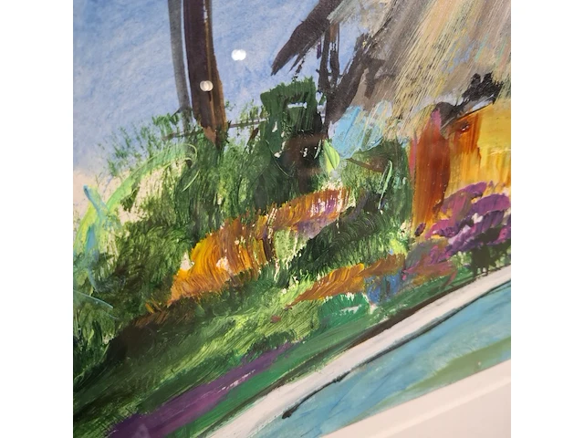 Acryl schilderij, maya wildevuur, motel vanille, 1998 - afbeelding 2 van  8