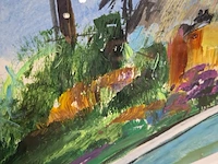 Acryl schilderij, maya wildevuur, motel vanille, 1998 - afbeelding 2 van  8