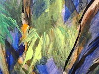 Acryl schilderij, maya wildevuur, route du plateau tahiti - afbeelding 2 van  9