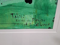 Acryl schilderij, maya wildevuur, route du plateau tahiti - afbeelding 5 van  9