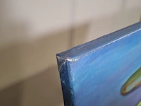 Acryl schilderij, maya wildevuur, waterlelies, 2002 - afbeelding 9 van  10
