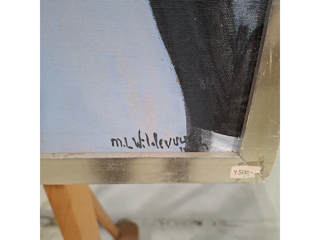 Acryl schilderij, maya wildevuur, zwangere vrouw - afbeelding 5 van  8