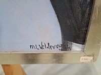 Acryl schilderij, maya wildevuur, zwangere vrouw - afbeelding 5 van  8