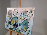 Acryl schilderij op doek, jeffrey tomasowa, zilvereendje, 2010 - afbeelding 3 van  6