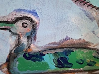 Acryl schilderij op doek, jeffrey tomasowa, zilvereendje, 2010 - afbeelding 4 van  6