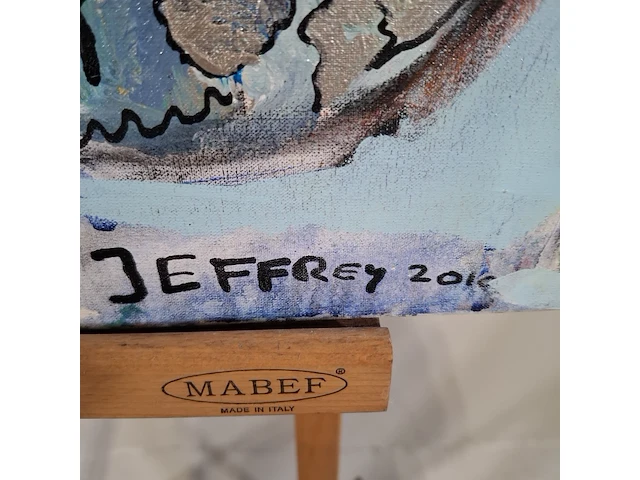 Acryl schilderij op doek, jeffrey tomasowa, zilvereendje, 2010 - afbeelding 5 van  6