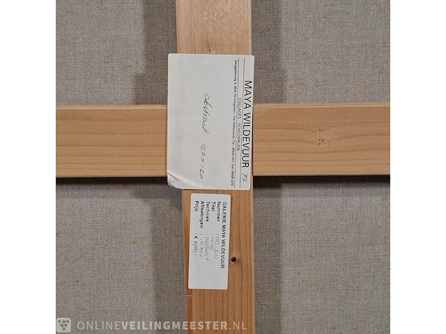Acryl schilderij op doek maya wildevuur (1944-2023), abstract, bouwjaar 1994 - afbeelding 2 van  10