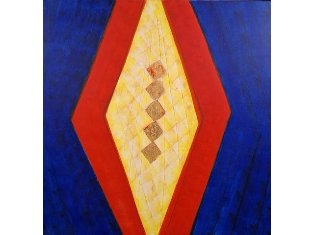 Acryl schilderij op doek maya wildevuur (1944-2023), abstract, bouwjaar 1994 - afbeelding 1 van  10