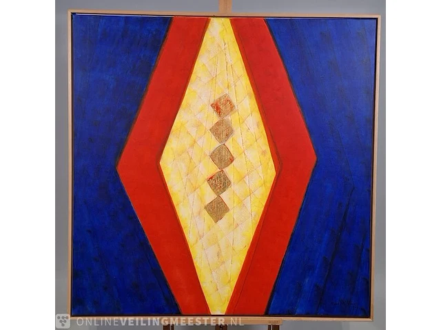 Acryl schilderij op doek maya wildevuur (1944-2023), abstract, bouwjaar 1994 - afbeelding 3 van  10