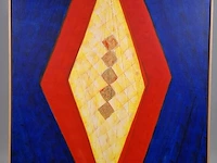 Acryl schilderij op doek maya wildevuur (1944-2023), abstract, bouwjaar 1994 - afbeelding 3 van  10