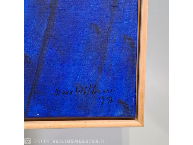 Acryl schilderij op doek maya wildevuur (1944-2023), abstract, bouwjaar 1994 - afbeelding 7 van  10