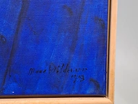 Acryl schilderij op doek maya wildevuur (1944-2023), abstract, bouwjaar 1994 - afbeelding 7 van  10