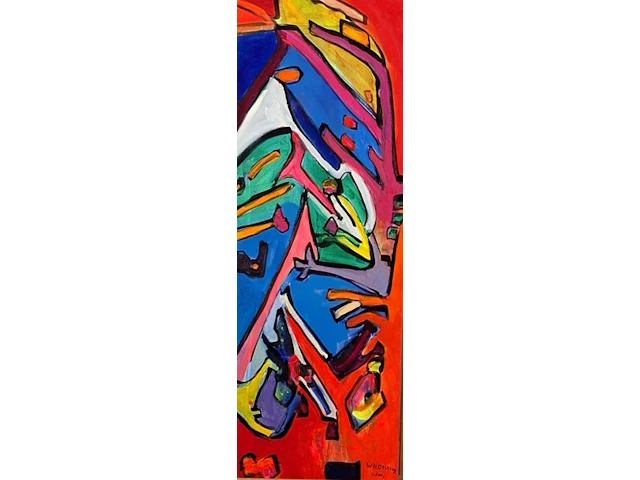 Acryl schilderij op doek maya wildevuur (1944-2023), abstract, bouwjaar 2004 - afbeelding 1 van  8
