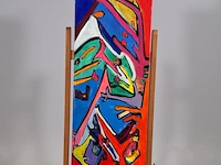 Acryl schilderij op doek maya wildevuur (1944-2023), abstract, bouwjaar 2004 - afbeelding 2 van  8