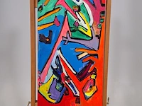Acryl schilderij op doek maya wildevuur (1944-2023), abstract, bouwjaar 2004 - afbeelding 4 van  8