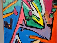 Acryl schilderij op doek maya wildevuur (1944-2023), abstract, bouwjaar 2004 - afbeelding 5 van  8