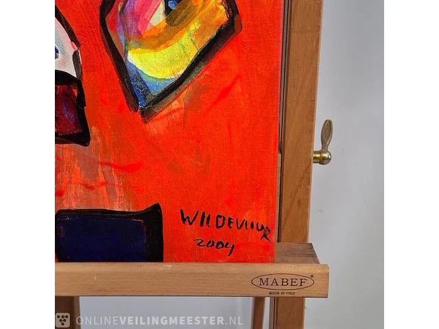 Acryl schilderij op doek maya wildevuur (1944-2023), abstract, bouwjaar 2004 - afbeelding 6 van  8
