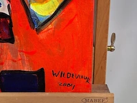 Acryl schilderij op doek maya wildevuur (1944-2023), abstract, bouwjaar 2004 - afbeelding 6 van  8