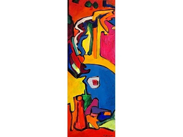 Acryl schilderij op doek maya wildevuur (1944-2023), abstract, bouwjaar 2004 - afbeelding 1 van  9