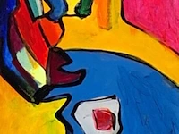 Acryl schilderij op doek maya wildevuur (1944-2023), abstract, bouwjaar 2004 - afbeelding 1 van  9