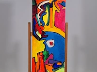 Acryl schilderij op doek maya wildevuur (1944-2023), abstract, bouwjaar 2004 - afbeelding 2 van  9