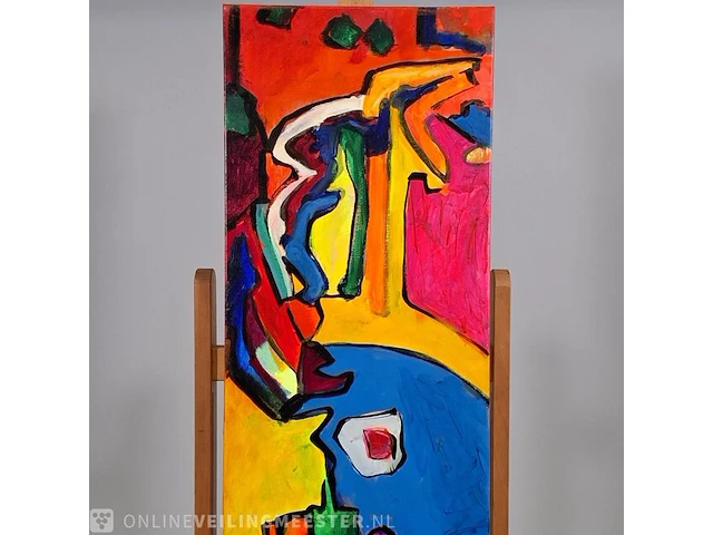 Acryl schilderij op doek maya wildevuur (1944-2023), abstract, bouwjaar 2004 - afbeelding 3 van  9