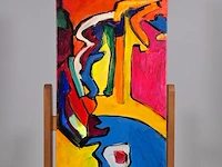 Acryl schilderij op doek maya wildevuur (1944-2023), abstract, bouwjaar 2004 - afbeelding 3 van  9