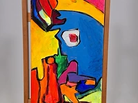Acryl schilderij op doek maya wildevuur (1944-2023), abstract, bouwjaar 2004 - afbeelding 4 van  9