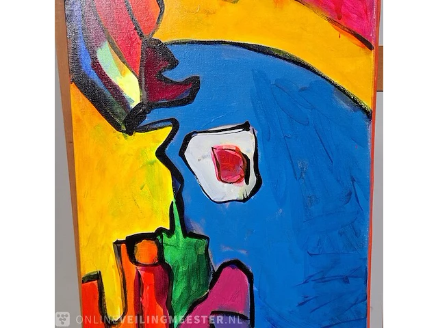Acryl schilderij op doek maya wildevuur (1944-2023), abstract, bouwjaar 2004 - afbeelding 5 van  9