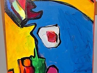 Acryl schilderij op doek maya wildevuur (1944-2023), abstract, bouwjaar 2004 - afbeelding 5 van  9