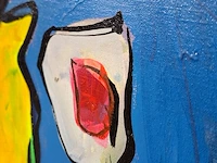 Acryl schilderij op doek maya wildevuur (1944-2023), abstract, bouwjaar 2004 - afbeelding 7 van  9