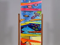 Acryl schilderij op doek maya wildevuur (1944-2023), abstract, bouwjaar 2004 - afbeelding 2 van  8