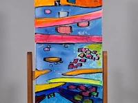 Acryl schilderij op doek maya wildevuur (1944-2023), abstract, bouwjaar 2004 - afbeelding 3 van  8