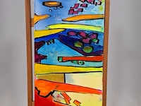 Acryl schilderij op doek maya wildevuur (1944-2023), abstract, bouwjaar 2004 - afbeelding 4 van  8