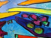 Acryl schilderij op doek maya wildevuur (1944-2023), abstract, bouwjaar 2004 - afbeelding 5 van  8