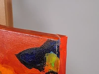 Acryl schilderij op doek maya wildevuur (1944-2023), abstract ii, bouwjaar 2004 - afbeelding 7 van  9