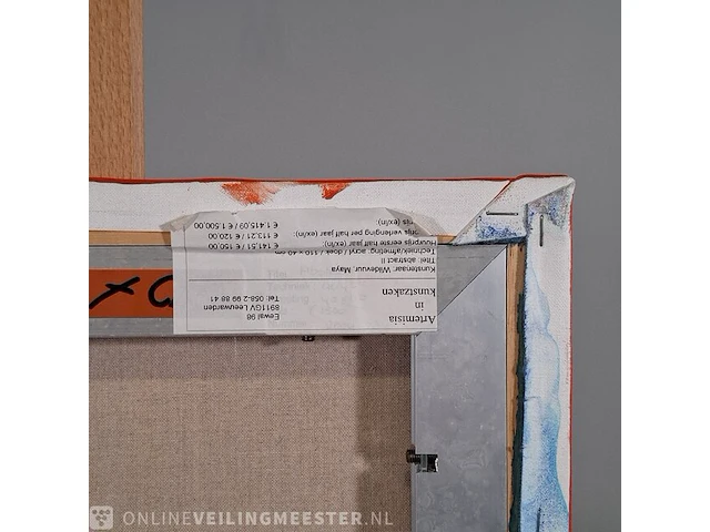 Acryl schilderij op doek maya wildevuur (1944-2023), abstract ii, bouwjaar 2004 - afbeelding 9 van  9