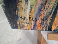 Acryl schilderij op doek, maya wildevuur (1944-2023), afrikaanse vrouw, 2001 - afbeelding 6 van  8