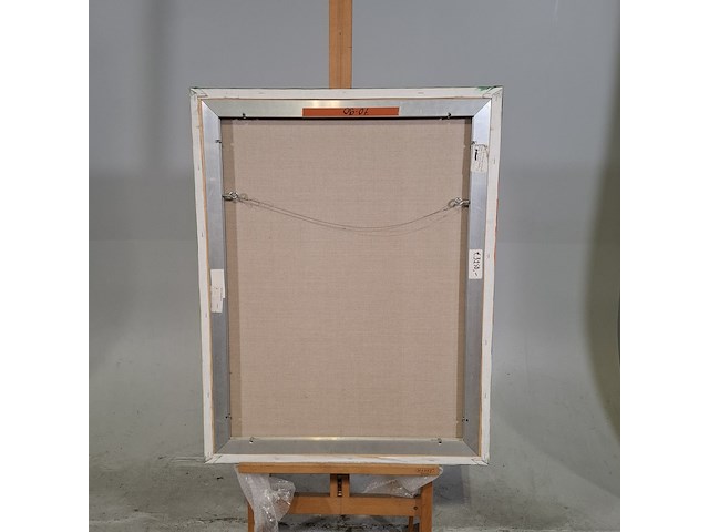 Acryl schilderij op doek, maya wildevuur (1944-2023), afrikaanse vrouw, 2001 - afbeelding 7 van  8