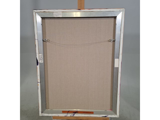 Acryl schilderij op doek, maya wildevuur (1944-2023), meisje met rietje, 2001 - afbeelding 7 van  8