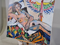 Acryl schilderij op doek, maya wildevuur (1944-2023), nicole, 1988 - afbeelding 4 van  7
