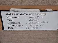 Acryl schilderij op doek, maya wildevuur (1944-2023), nicole, 1988 - afbeelding 7 van  7