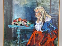Acryl schilderij op doek maya wildevuur (1944-2023), pascalle , bouwjaar 1991 - afbeelding 5 van  12