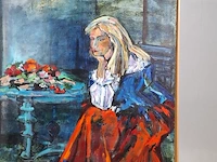 Acryl schilderij op doek maya wildevuur (1944-2023), pascalle , bouwjaar 1991 - afbeelding 7 van  12