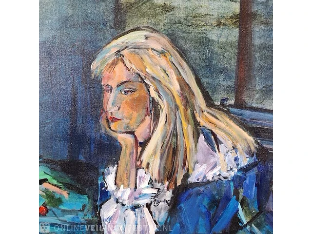 Acryl schilderij op doek maya wildevuur (1944-2023), pascalle , bouwjaar 1991 - afbeelding 8 van  12
