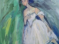 Acryl schilderij op doek maya wildevuur (1944-2023), portret, bouwjaar 1995