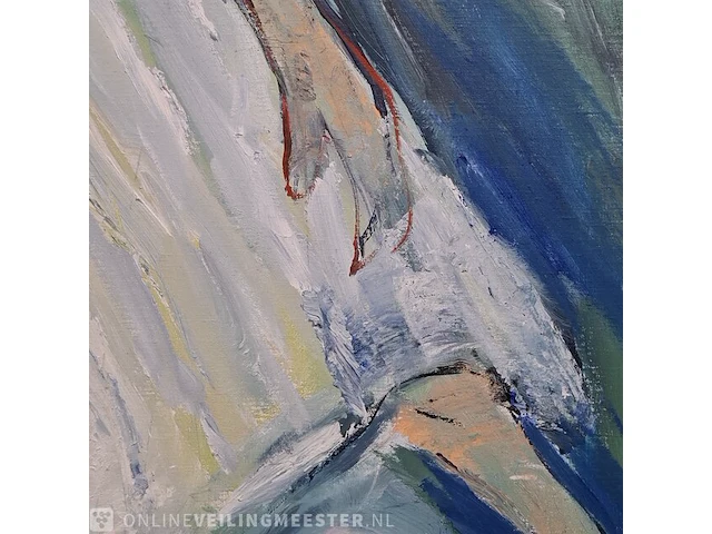 Acryl schilderij op doek maya wildevuur (1944-2023), portret, bouwjaar 1995 - afbeelding 7 van  10