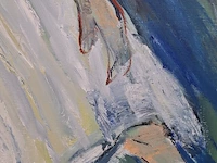 Acryl schilderij op doek maya wildevuur (1944-2023), portret, bouwjaar 1995 - afbeelding 7 van  10
