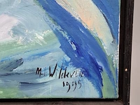 Acryl schilderij op doek maya wildevuur (1944-2023), portret, bouwjaar 1995 - afbeelding 8 van  10